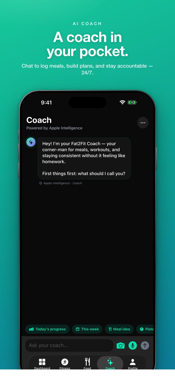 Fat2Fit screen