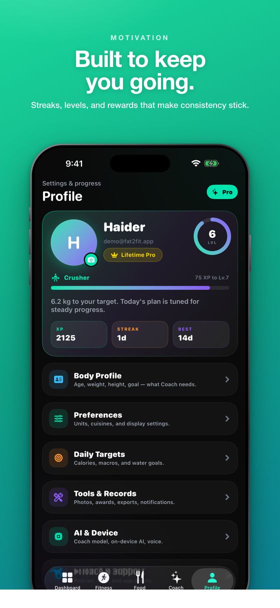 Fat2Fit App Store screenshot 7